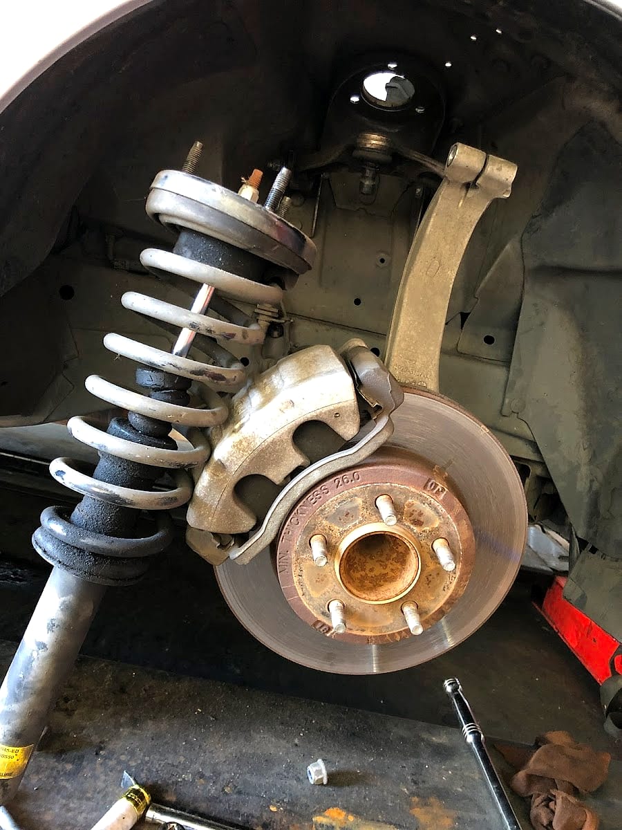 Front brake and suspension work at Adelaide Motor Garage